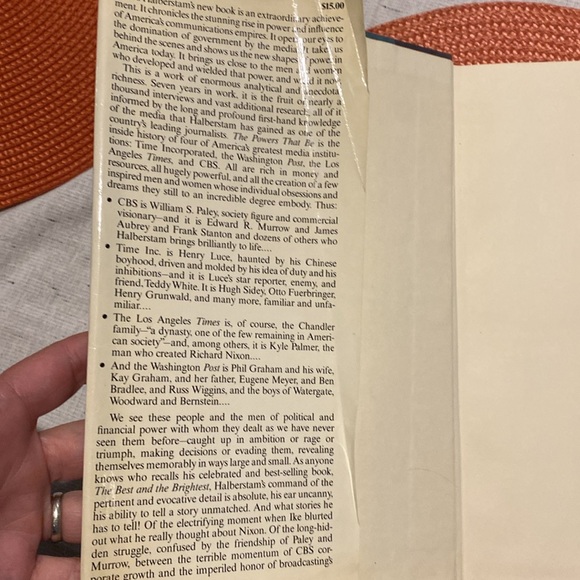 David Halberstam THE POWERS THAT BE 1st Edition Vintage with Dustcover - Picture 5 of 11
